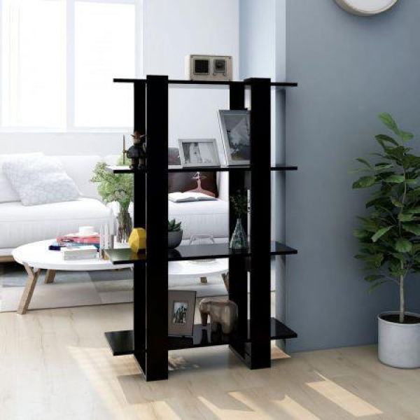 Book Cabinet/Room Divider Black 80x30x123.5 Cm