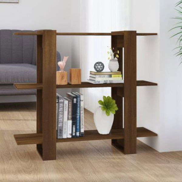 Book Cabinet/Room Divider Brown Oak 100x30x87 Cm.