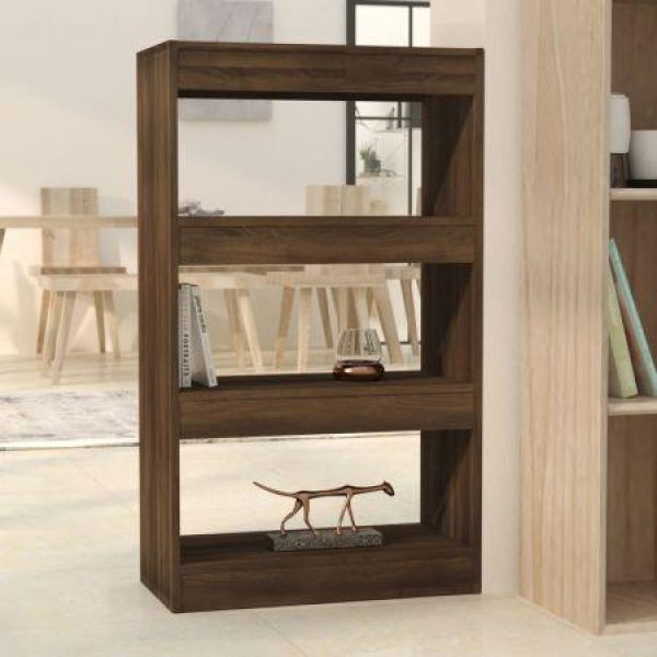 Book Cabinet/Room Divider Brown Oak 60x30x103 Cm Engineered Wood.