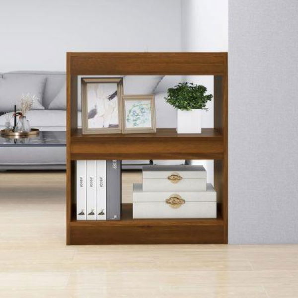 Book Cabinet/Room Divider Brown Oak 60x30x72 Cm.