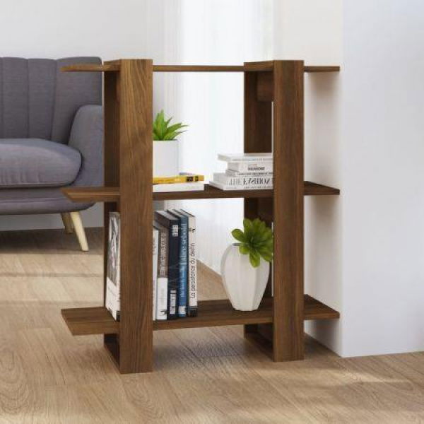 Book Cabinet/Room Divider Brown Oak 80x30x87 Cm.