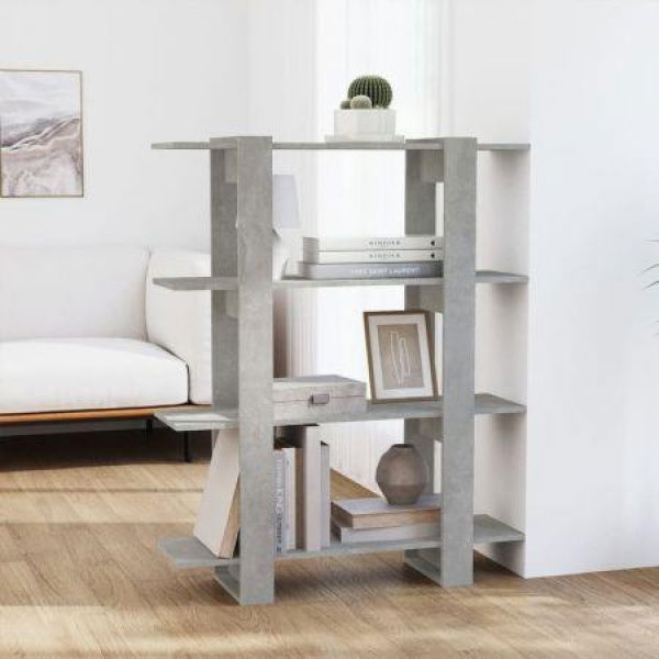 Book Cabinet/Room Divider Concrete Grey 100x30x123.5 Cm.