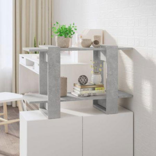 Book Cabinet/Room Divider Concrete Grey 80x30x51 Cm