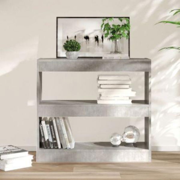 Book Cabinet/Room Divider Concrete Grey 80x30x72 Cm