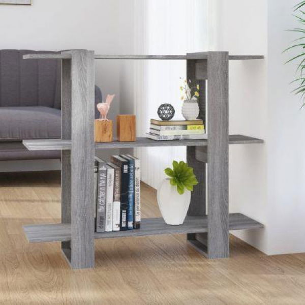 Book Cabinet/Room Divider Gray Sonoma 100x30x87 Cm