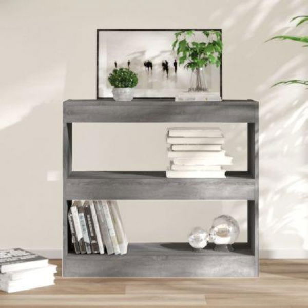 Book Cabinet/Room Divider Gray Sonoma 80x30x72 Cm