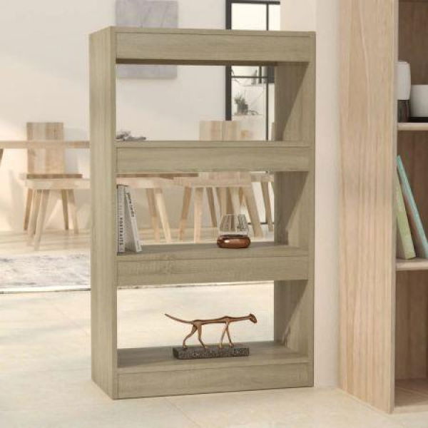 Book Cabinet/Room Divider Sonoma Oak 60x30x103 Cm Engineered Wood.