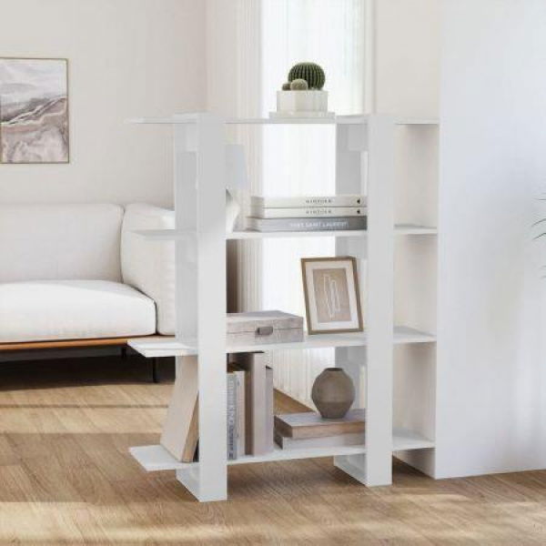 Book Cabinet/Room Divider White 100x30x123.5 Cm