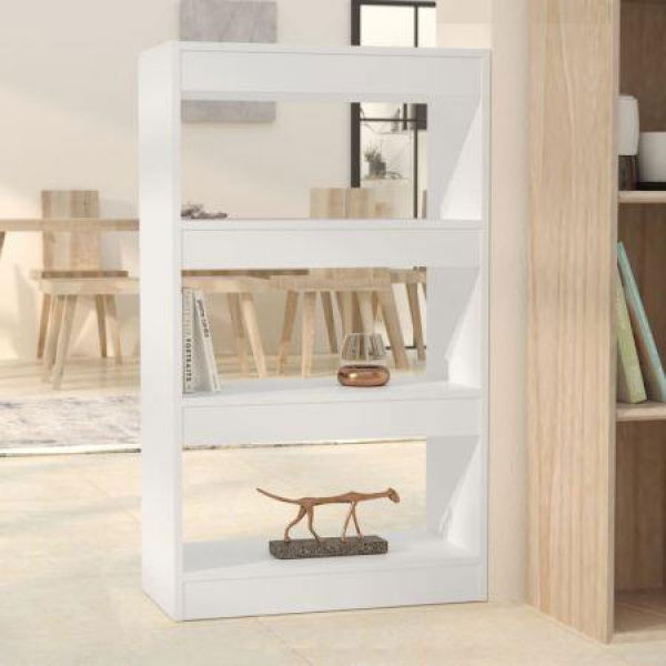 Book Cabinet/Room Divider White 60x30x103 Cm Engineered Wood.