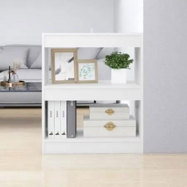 Book Cabinet/Room Divider White 60x30x72 cm