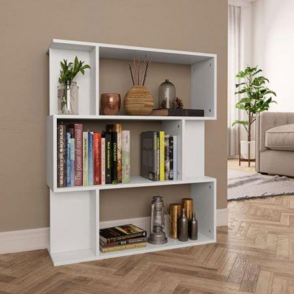 Book Cabinet/Room Divider White 80x24x96 Cm Chipboard.