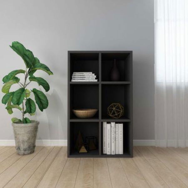 Book Cabinet/Sideboard Black 50x25x80 Cm Chipboard.