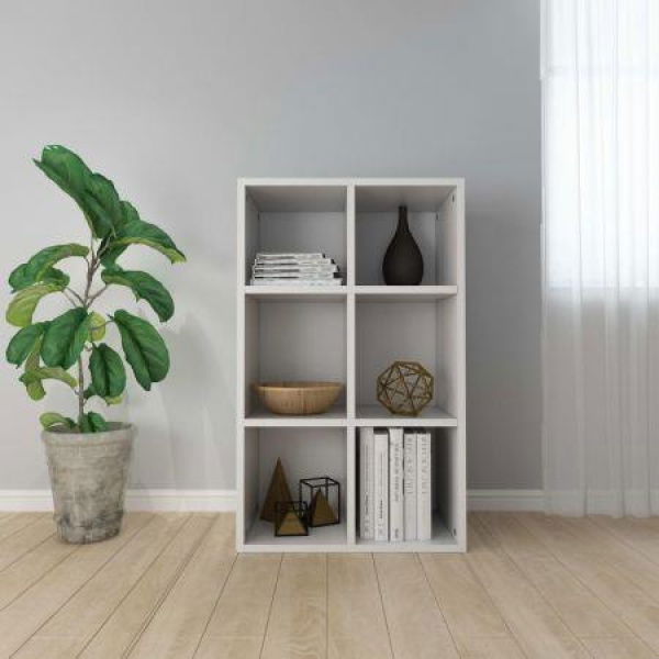 Book Cabinet/Sideboard White 50x25x80 Cm Chipboard.