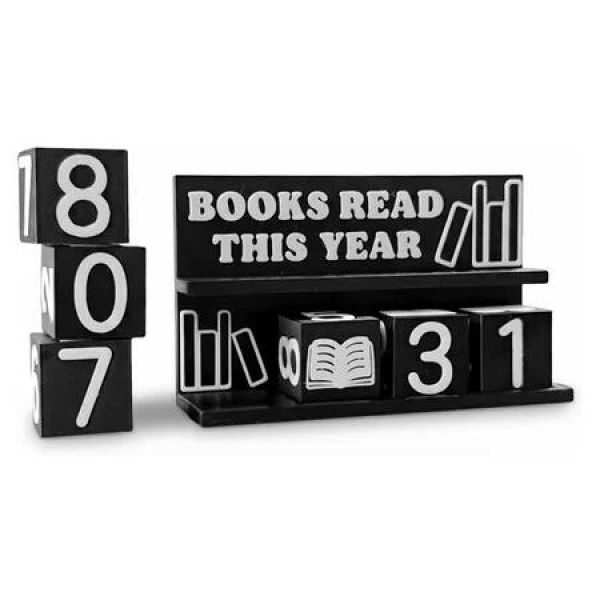 Books Read This Year Tracker, 3D Printed Book Counter for Reading Goal Display, Book Counter Sign Up to 999 Books, Reading Challenge Gift for Readers