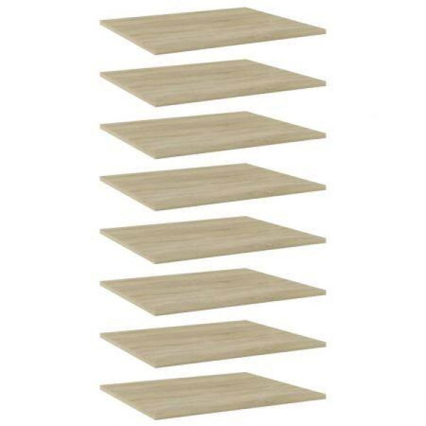 Bookshelf Boards 8 Pcs Sonoma Oak 60x50x1.5 Cm Engineered Wood.