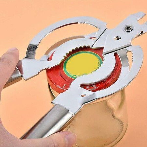 Bottle Opener Multi Functional Innovative Small Tool Food Can Lid Bottle Opener Silver