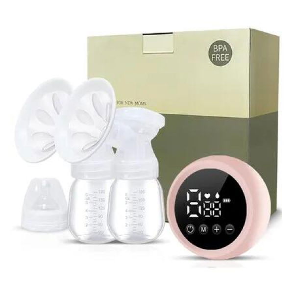Breast Pump Electric Double Massage Function Breastfeeding 2 Modes 9 Levels Rechargeable Nursing LED Display Portable Comfort
