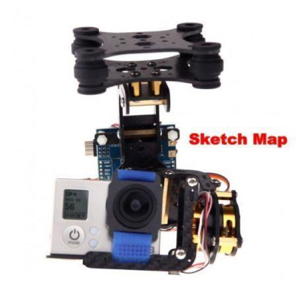 Brushless Camera Gimbal For GoPro Hero 3 3+ DJI Phantom With Motors & Controller PTZ.