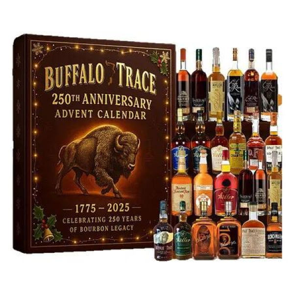 Buffalo Trace 250th Anniversary Advent Calendar 2025, 24 Days of Premium Bourbon Whiskey from America's Historic Distillery