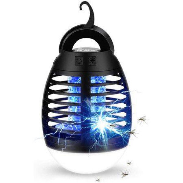 Bug Zapper Camping Lamp Tent Light Bulb Portable Mosquito Repellent USB Rechargeable