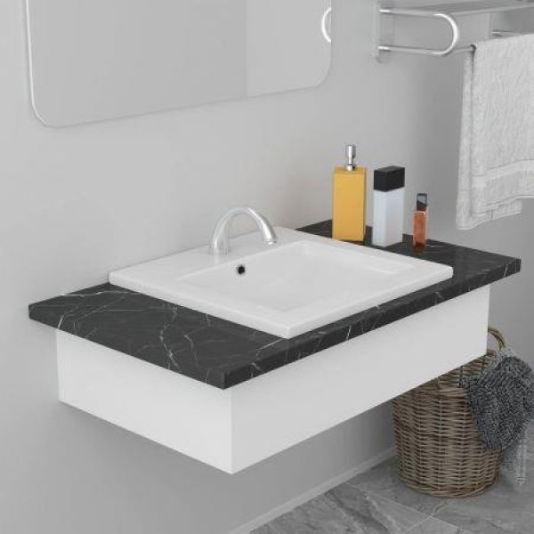 Built-in Basin 42x39x18 Cm Ceramic White