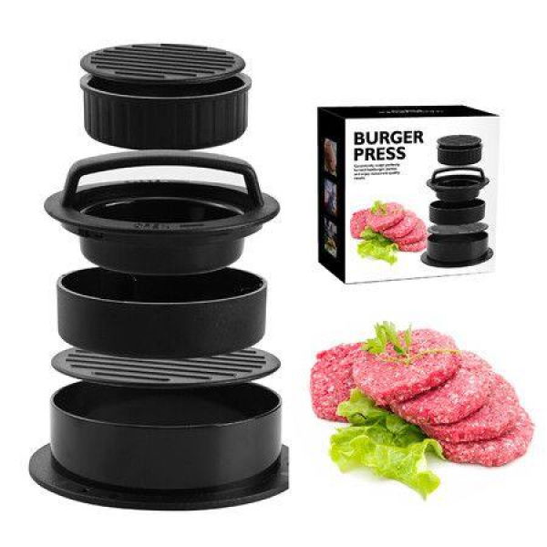 Burger Press 3-in-1 Non-Stick Burger Maker Essential Tool For Making Slider Stuffed Burgers