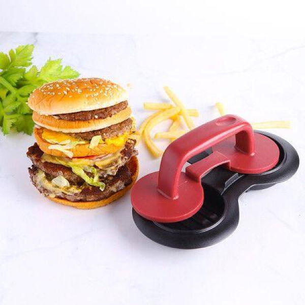 Burger Press ABS Double-holes Non-Stick Shape Hamburger Maker And Manual Kitchen Tool Bar Gadgets Convenience Accessories