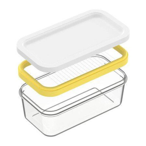 Butter Slicer Cutter, Stick Butter Container Dish with Lid for Fridge, Easy Cutting 4oz Sticks Butter