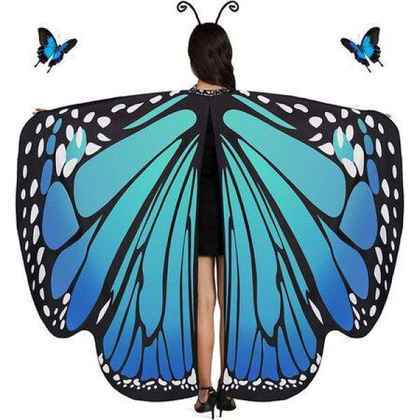 Butterfly Wings For Women Butterfly Shawl Fairy Ladies Cape Nymph Pixie Halloween Costume Accessory