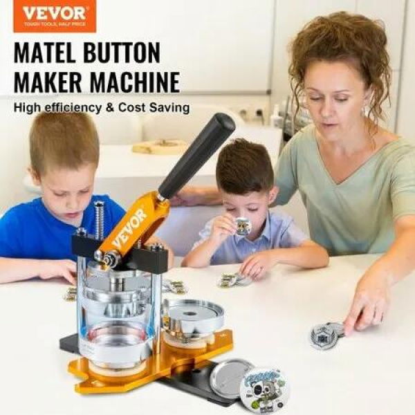 Button Maker Machine, 75 mm (3 inch) Badge Punch Press Kit, Children DIY Gifts Pin Maker, Button Making Supplies with 500pcs Button Parts & Circle Cutter & Magic Book