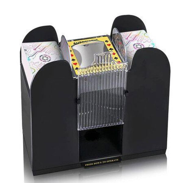 Cacele 1 to 6 Decks Automatic Card Shuffler, Battery Operated for UNO,Phase10, Texas Hold'em, Poker, Home Card Games, Blackjack, Party Club