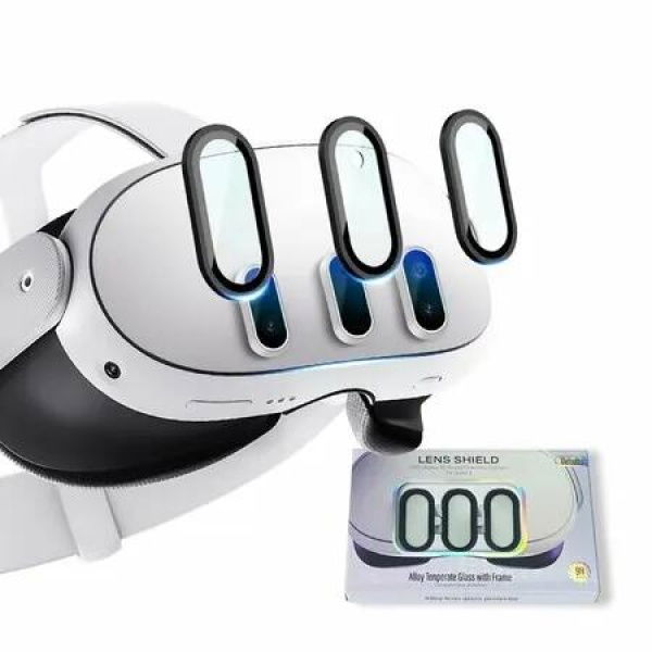 Camera Lens Protector for Oculus Meta Quest 3 Accessories,Thin 9H Tempered Glass,Alloy Frame,Anti-Scratch,Camera Screen Protector Cover,Case Friendly