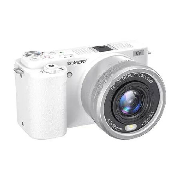 Cameras for Photography, 12X Optical Zoom 4K Digital Camera with WiFi, 64MP Vlogging Camera for YouTube, Auto Focus for Beginners, White