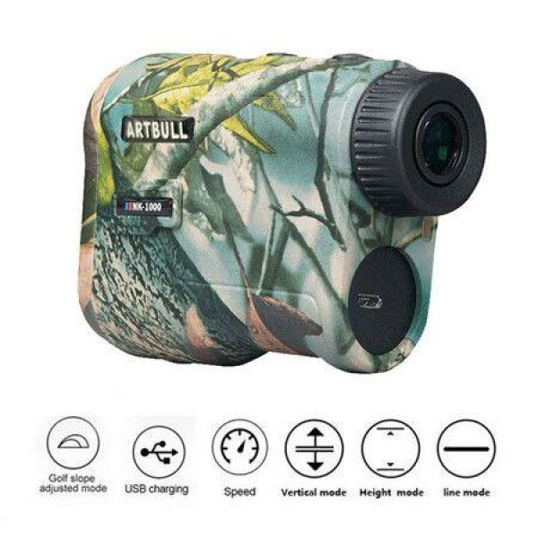 Camouflage Laser Rangefinder For Hunting Telescope Rechargeable 600M Laser Distance Meter Golf Range Finder