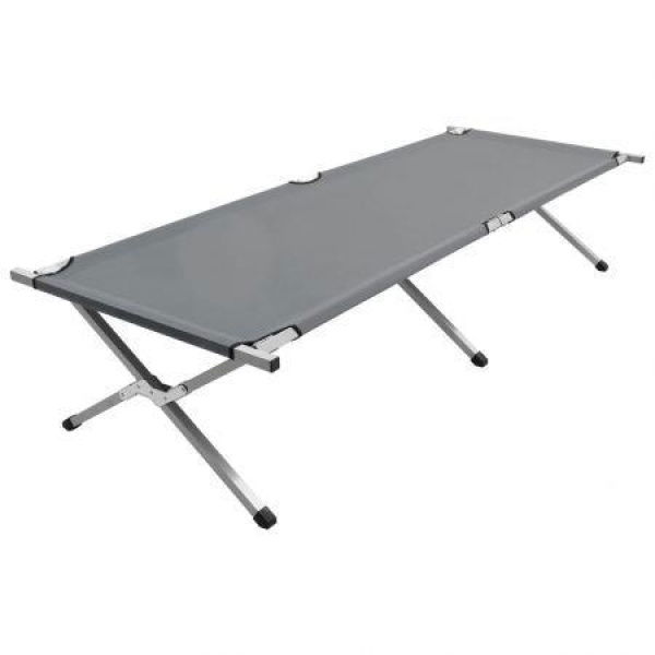 Camping Bed 210x80x48 Cm XXL Grey