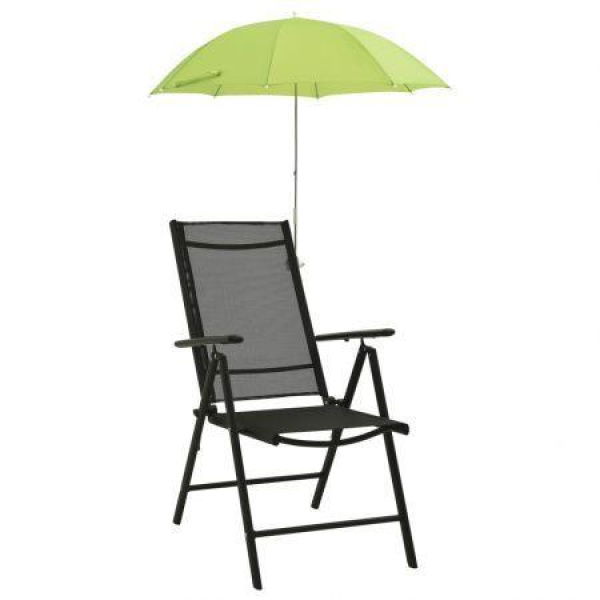 Camping Chair Parasols 2 Pcs Green 105 Cm