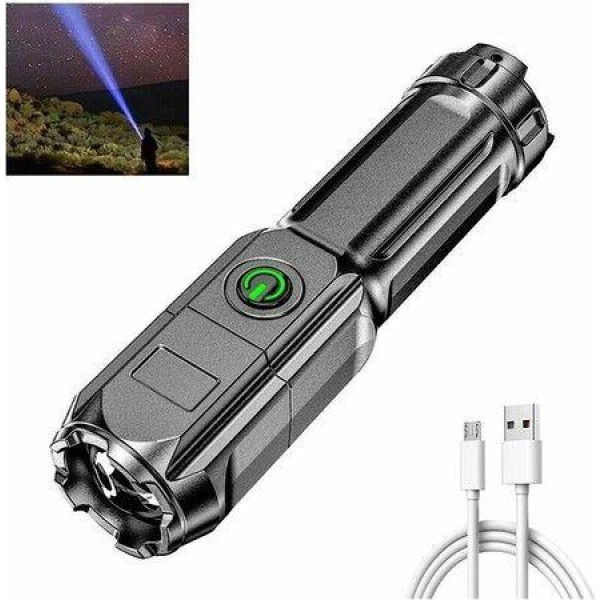 Camping Gear For Kids USB Flashlight Rechargeable Pattern Outdoor Camping Flashlight Flashlight