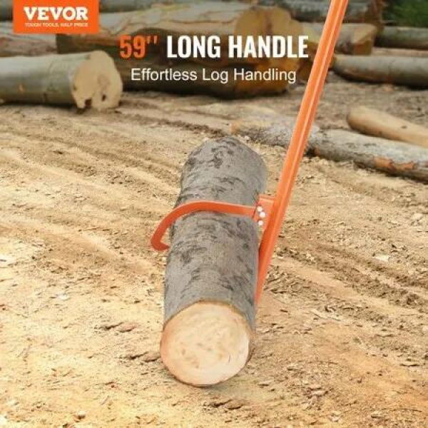 Cant Hook Tool 59 in Heavy Duty Steel Log Roller Forestry Logging Tools