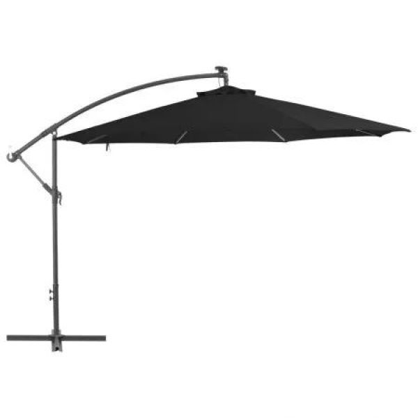 Cantilever Umbrella with Aluminium Pole 350 cm Black