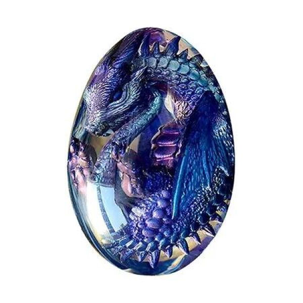 Captivating Lava Dragon Eggs - Handcrafted Resin Sculptures with Clear Design and Fire Pocket Dragon - Unique Souvenirs for Fantasy Enthusiasts