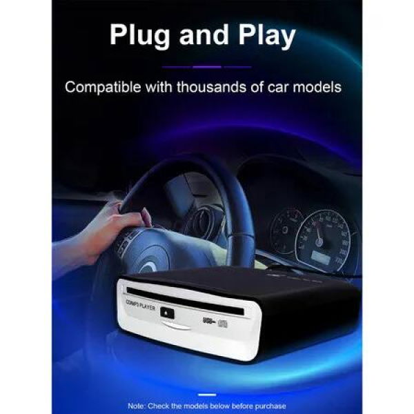 Car CD Player: Portable and Plugs into USB Port for Easy Music Playback(Universal use For Laptop,TV,Mac,Computer and Above Navigationï¼‰