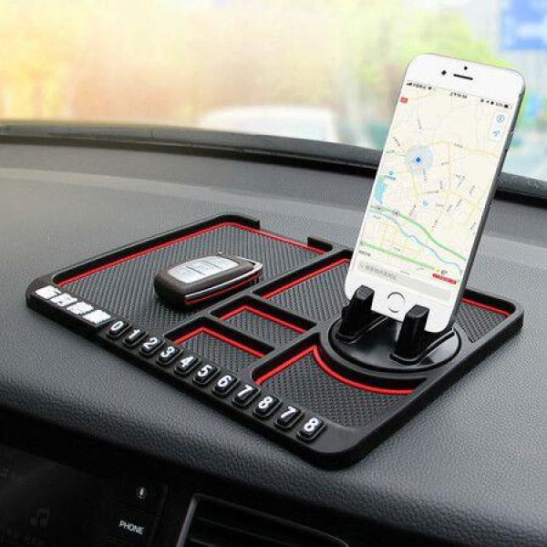 Car Dashboard Anti-Slip Mat Auto Phone Cushion For Mobile Phone Bracket Navigation Storage PVC Cushion Car Interior Accessories