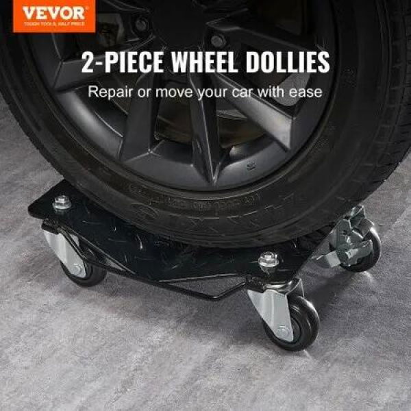 Car Dolly Wheel Tire Dolly 2 PCS Heavy Duty Skate Auto Repair Dolly 3000LB