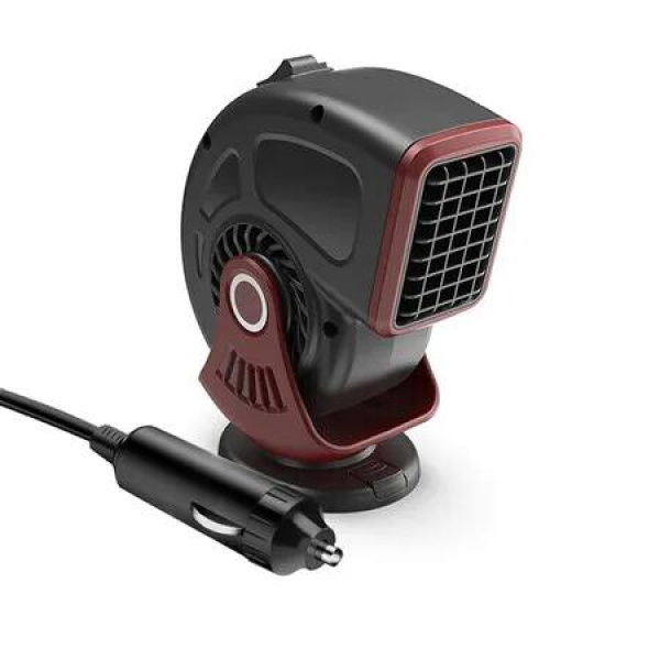 Car Heater 12V 150W, Portable Fast Heating and Cooling 2 in 1 Mode Fan, Cigarette Lighter Plug for Car RV SUV Diesel, Red