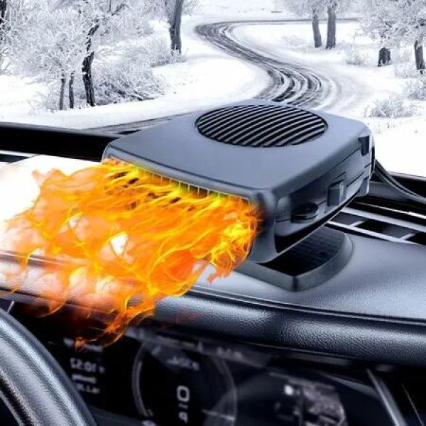 Car Heater,Portable Electronic Auto Fan Heater 12V 200W 2 in 1 Heating/Cooling Function Fast Heating Car Defrost Defogger