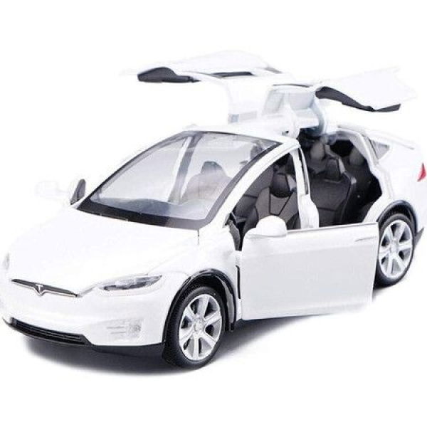 Car Model X 1:32 Scale Alloy Diecast Pull Back Electronic Toys (White)