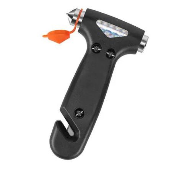 Car Safety Hammer Gift, 2 in 1 Tool with Window Breaker and Seat Belt Cutter, Safety Emergency Car Escape Tool, Black