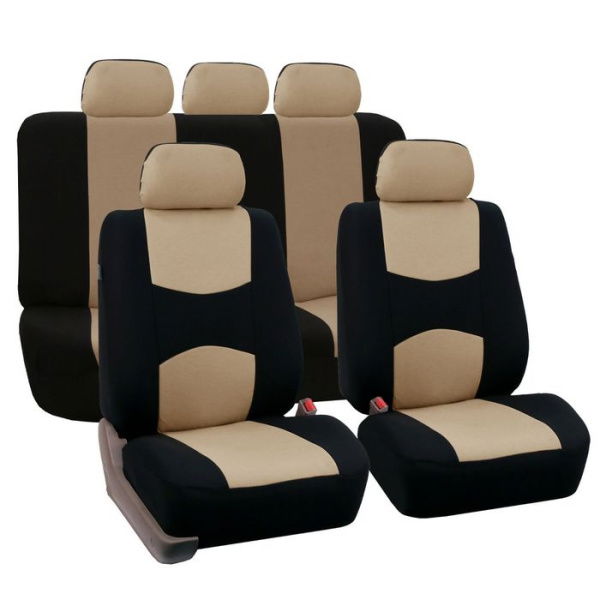 Car Seat Covers Universal Fit For Auto Truck Van SUV (beige/black).