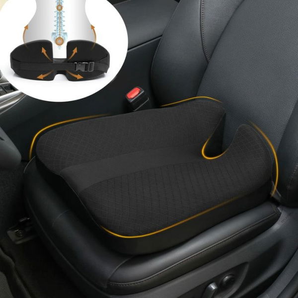 Car Seat Cushion Pad Foam Heightening WedgeCoccyx Cushion For Tailbone Pain Lower Back Pain Relief For Short People DrivingTruck Seat Cushion For Office Chair