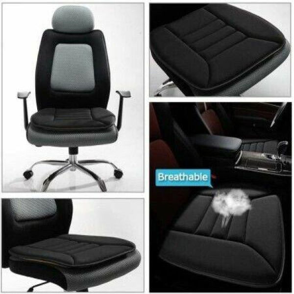 Car Seat Cushion With 1.2-inch Comfort Memory Foam Seat Cushion For Car And Office Chair (Black)